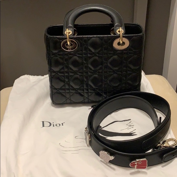 Dior Handbags - Lady Dior Lambskin Small Black
